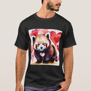 Valentijnsdag Love Heart Red Panda Vriendin Fi T-shirt