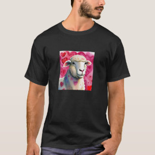 Valentijnsdag Love Heart Sheep Vriendin Fiancé T-shirt