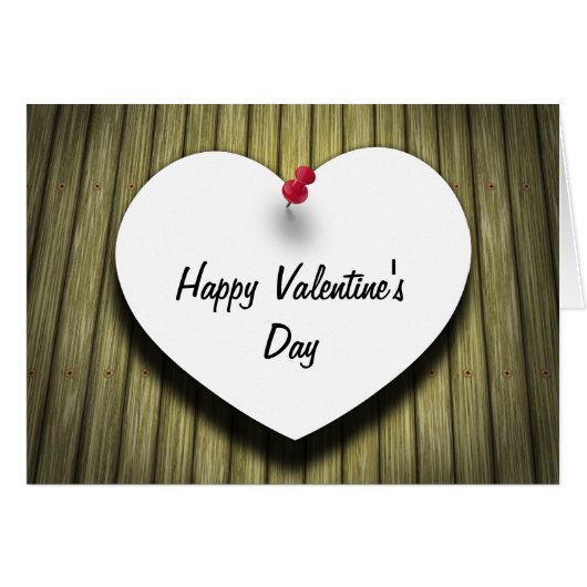 Valentijnsdag Love Message Heart (Voorkant Horizontaal)