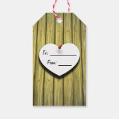 Valentijnsdag Love Message Heart Cadeaulabel (Achterkant)
