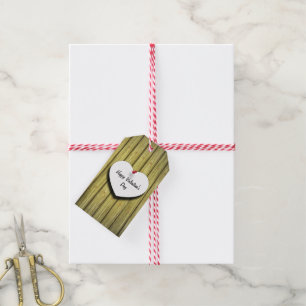 Valentijnsdag Love Message Heart Cadeaulabel