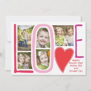 Valentijnsdag Love Photo Collage Card Feestdagenkaart
