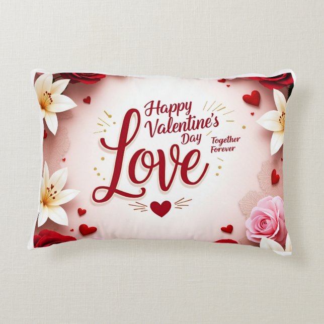 Valentijnsdag Love Pillow – Romantisch design Accent Kussen (Achterkant)
