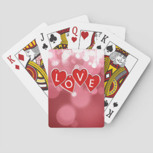 Valentijnsdag Love Red Hearts Pokerkaarten