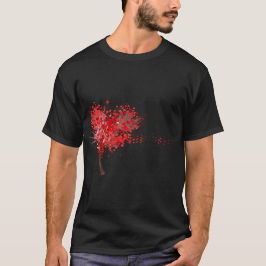 Valentijnsdag Love Tree T-shirt (Voorkant)