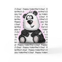 Valentijnsdag Love You Beer-y Much Cartoon Panda