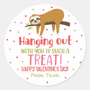 Valentijnsdag luiaard Stickers