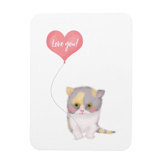 Valentijnsdag magnet van de  van de heer Kitten Ki Magneet (Verticaal)
