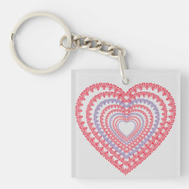 Valentijnsdag Mandala Hart-ontroerende Boodschap Sleutelhanger