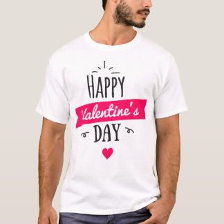 Valentijnsdag mannen wit T-shirt