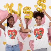 Valentijnsdag, meisje met cowboy T-shirt