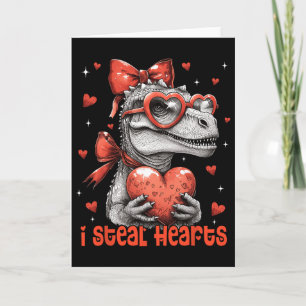 Valentijnsdag Meisjes Vrouwen Ik Steel Harten Dino Kaart