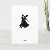 Valentijnsdag met een dansend paar kaart (Achterkant)