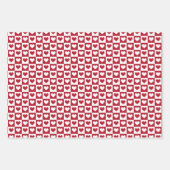 Valentijnsdag met geruite harten inpakpapier vel (Voorkant 3)