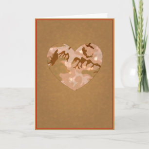 Valentijnsdag met U.S. Desert Sand Camo Feestdagen Kaart