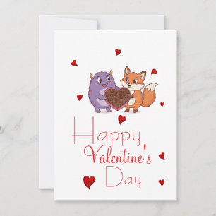 Valentijnsdag met vriend(in) kaart