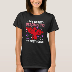 Valentijnsdag mijn hart is van mijn Greyhound-jong T-shirt