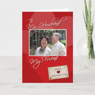 Valentijnsdag, mijn man - sjabloon fotokaart