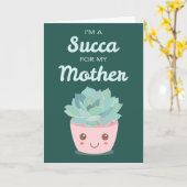 Valentijnsdag Mijn Moeder met Kawaii Succulent Kaart (Gele Bloem)