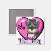 Valentijnsdag Miniature Schnauzer Magneet (Voorkant / Achterkant)