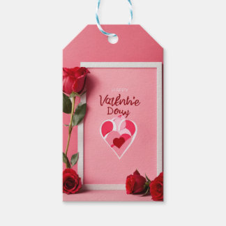 Valentijnsdag mockup papier afdrukken met lege kop cadeaulabel