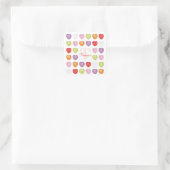 Valentijnsdag Monogram Cute Heart Snoep Throw Pi Vierkante Sticker (Tas)
