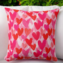Valentijnsdag Multi Hearts Pattern Love Pink Kussen