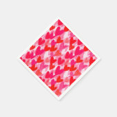 Valentijnsdag Multi Hearts Pattern Love Pink Servet (Hoek)