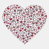 Valentijnsdag multicolored love harts sticker (Voorkant)