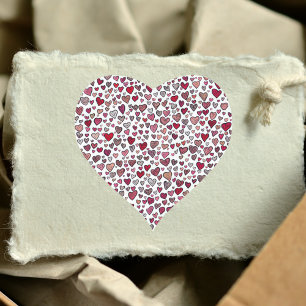 Valentijnsdag multicolored love harts sticker