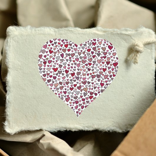 Valentijnsdag multicolored love harts sticker