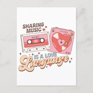 Valentijnsdag Muziek Delen Is Een Liefdestaal Briefkaart
