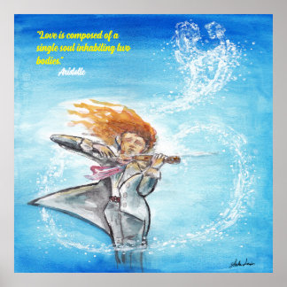 Valentijnsdag Muziek Zielschoon Citaat  Poster