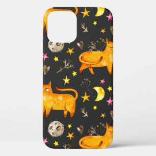 Valentijnsdag naadloos met katten, sterren iPhone 12 hoesje