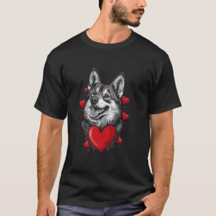 Valentijnsdag Noorse Elkhound T-shirt