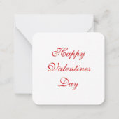 Valentijnsdag Notitiekaartje (Achterkant)