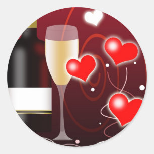 Valentijnsdag of speciale voorvallen ronde sticker