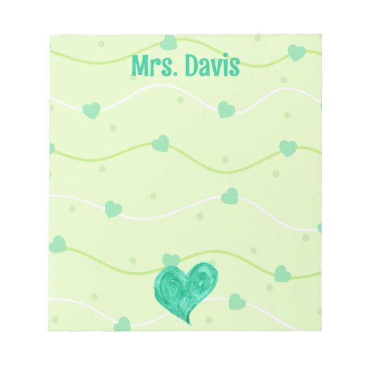 Valentijnsdag of St. Patrick's Day gepersonaliseer Notitieblok (Voorkant)