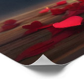 Valentijnsdag ontwerp, Hart op bomen Poster (Hoek)