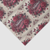 Valentijnsdag ontwerp met Rozen en hart Tissuepapier (Detail)