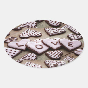 Valentijnsdag Ovale Sticker