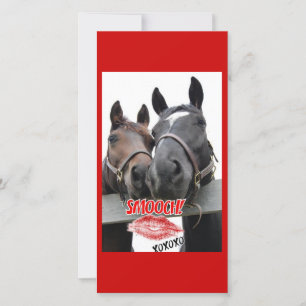 Valentijnsdag paarden feestdagenkaart