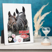 Valentijnsdag paarden fotoplaat (Zijkant)