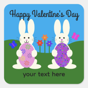 Valentijnsdag paasbunny #7 Stickers