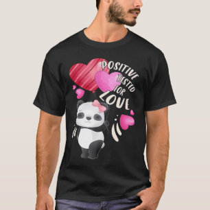 Valentijnsdag panda beer met hart t-shirt