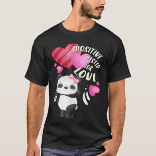 Valentijnsdag panda beer met hart t-shirt