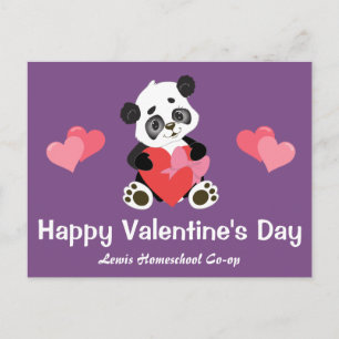 Valentijnsdag Panda van Uw Homeschool Co op Briefkaart
