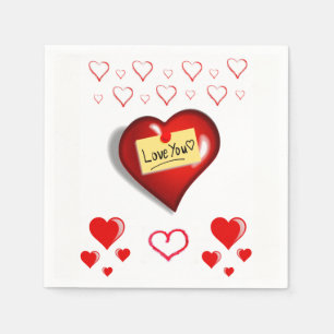 Valentijnsdag Paper Napkins Servet