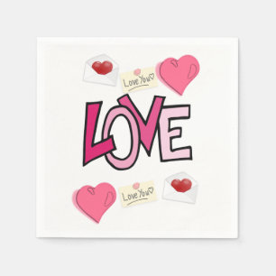 Valentijnsdag Paper Napkins Servet