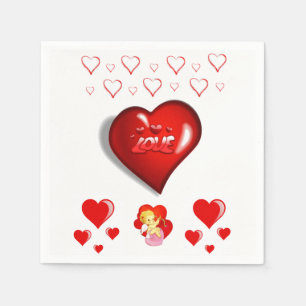 Valentijnsdag Paper Napkins Servet